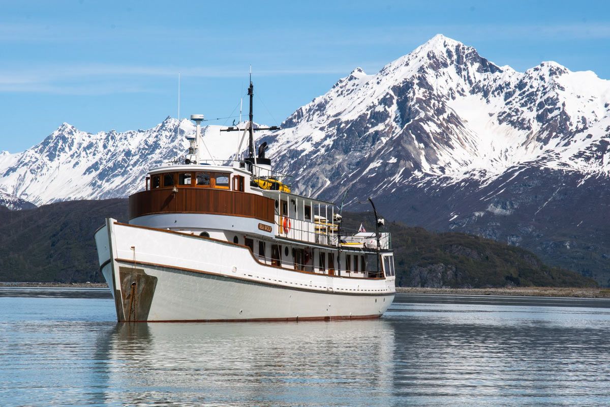 Sea Wolf small Alaska cruise at anchor