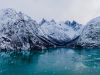 Icy Alaska marine bay